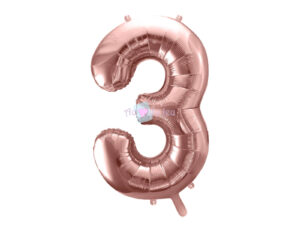 Ballon Chiffre 3 - Rose Gold (86 cm) PartyDeco
