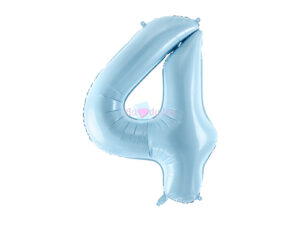 Ballon Chiffre 4 - Bleu Clair (86 cm) PartyDeco