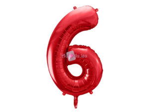 Ballon Chiffre 6 - Rouge (86 cm) PartyDeco