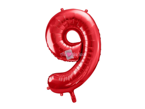 ballon chiffre 9 rouge 86 cm 7177 1 PartyDeco