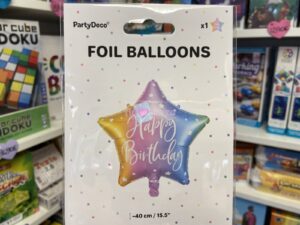 Ballon Etoile Happy Birthday Arc en Ciel PartyDeco