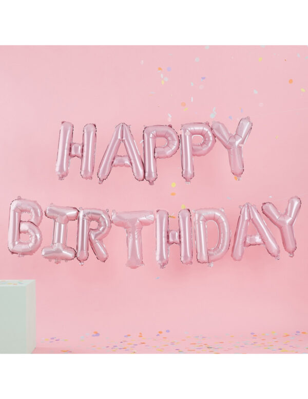 Ballon Lettres Bappy Birthday Pastel McParty