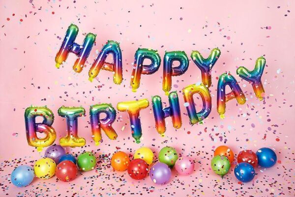 Ballon Lettres Happy Birthday Arc-en-ciel PartyDeco