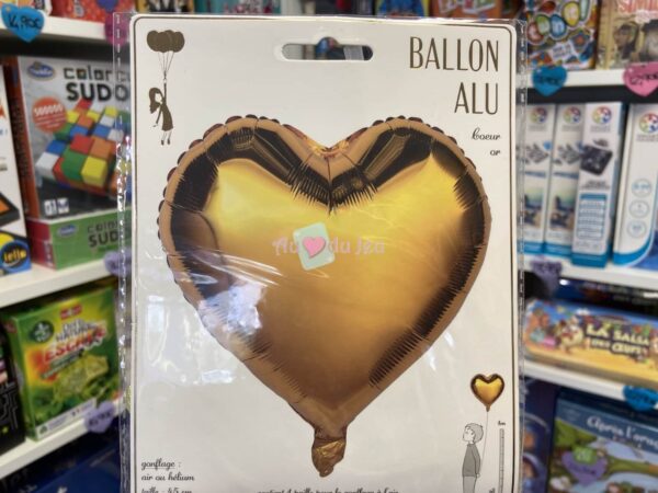 ballon mylar coeur or 6495 1