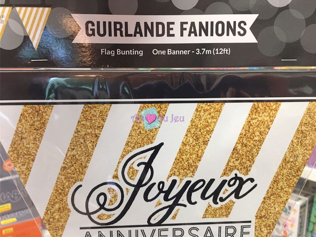 Banderole Joyeux Anniversaire - Au Coeur du Jeu