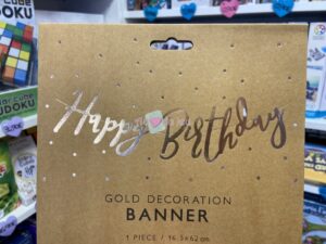 Bannière Happy Birthday Gold PartyDeco