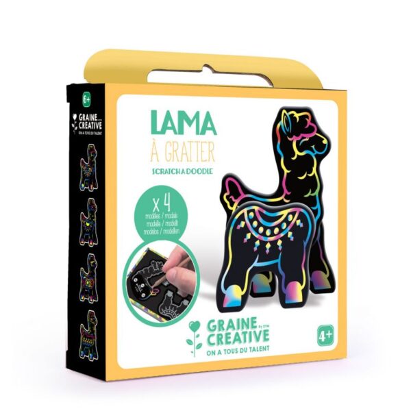 Boite Cartes à Gratter 3D Lama Graine Creative