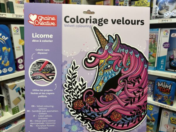 coloriage velour licorne 9886 Graine Creative