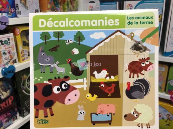 decalcomanies animaux ferme 3802 1 Editions Lito