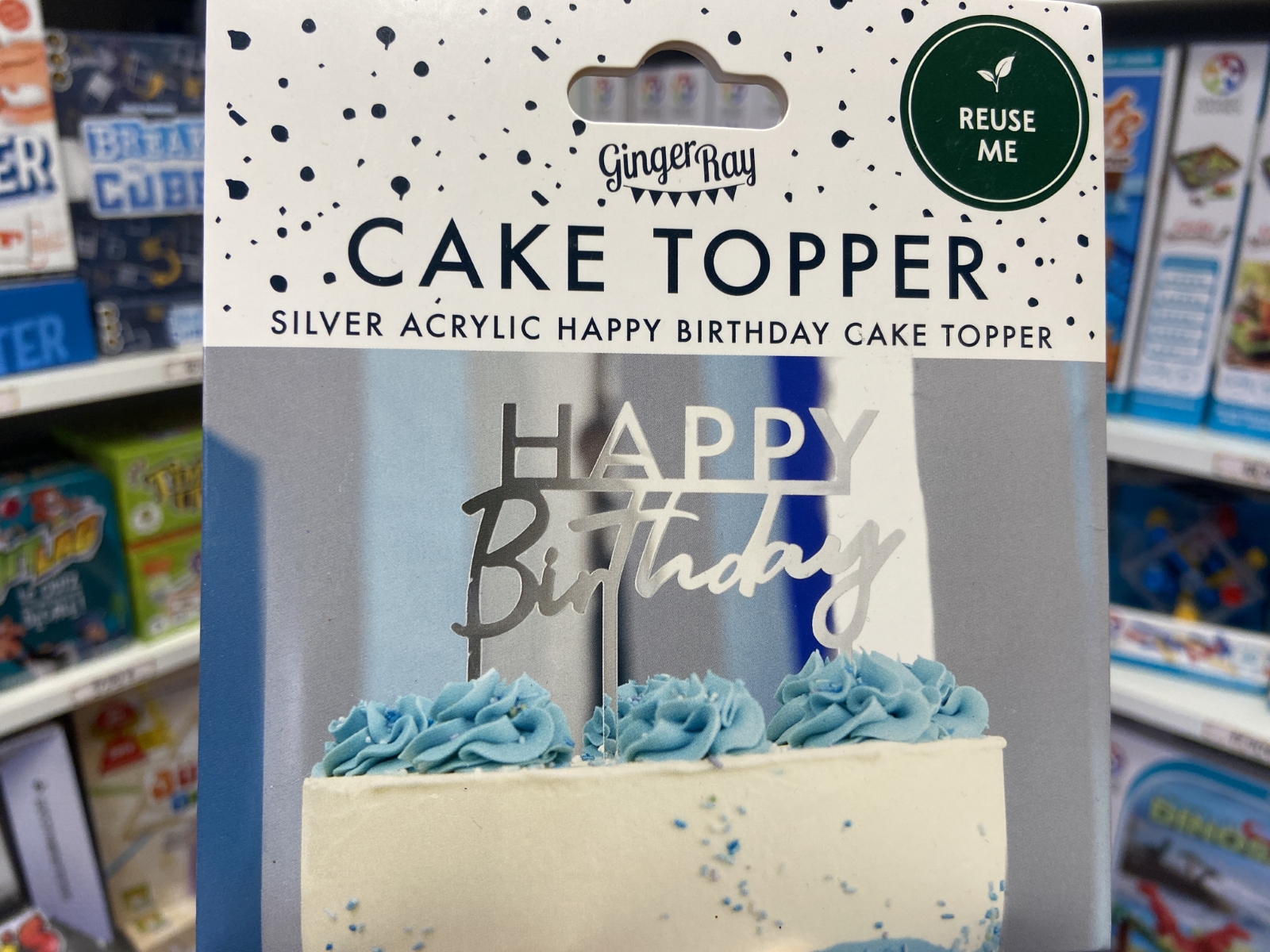 1 Banderole Déco de Gâteau Happy Dino pour l'anniversaire de votre