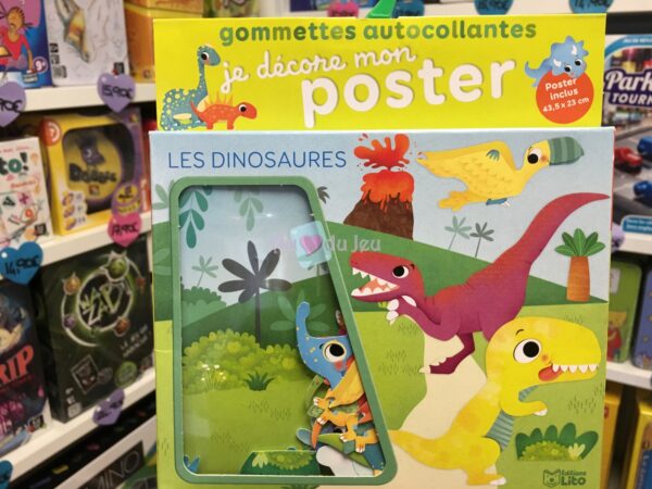 gommettes poster dinosaures 3821 1 Editions Lito