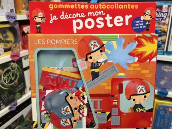 gommettes poster pompiers 3820 1 Editions Lito