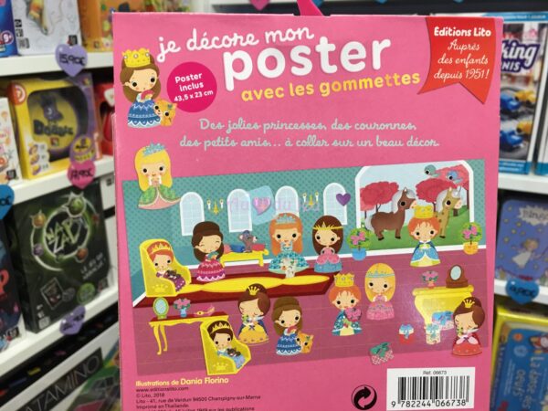 gommettes poster princesses 3819 2 Editions Lito