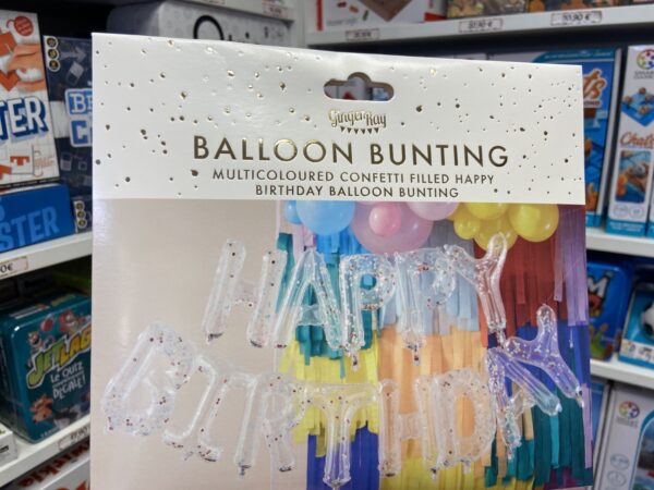 guirlande ballons happy birthday confetti 8859 Ginger Ray