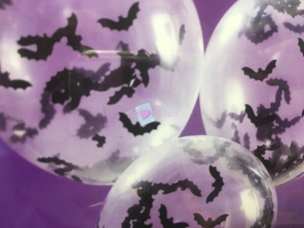 halloween 5 ballons confetti chauve souris 3784 2
