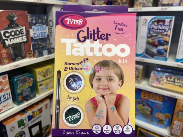 kit de tatouages glitter chevaux licornes 8553 1 Tytoo