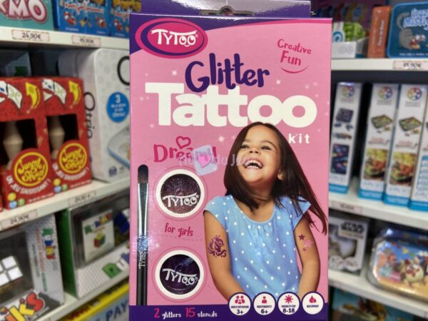 kit de tatouages glitter rose 8202 1 Tytoo