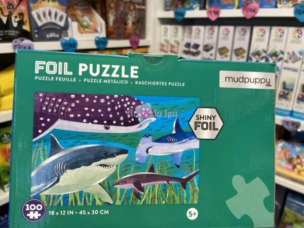 puzzle 100 pieces foil requins 6337 2 Mudpuppy