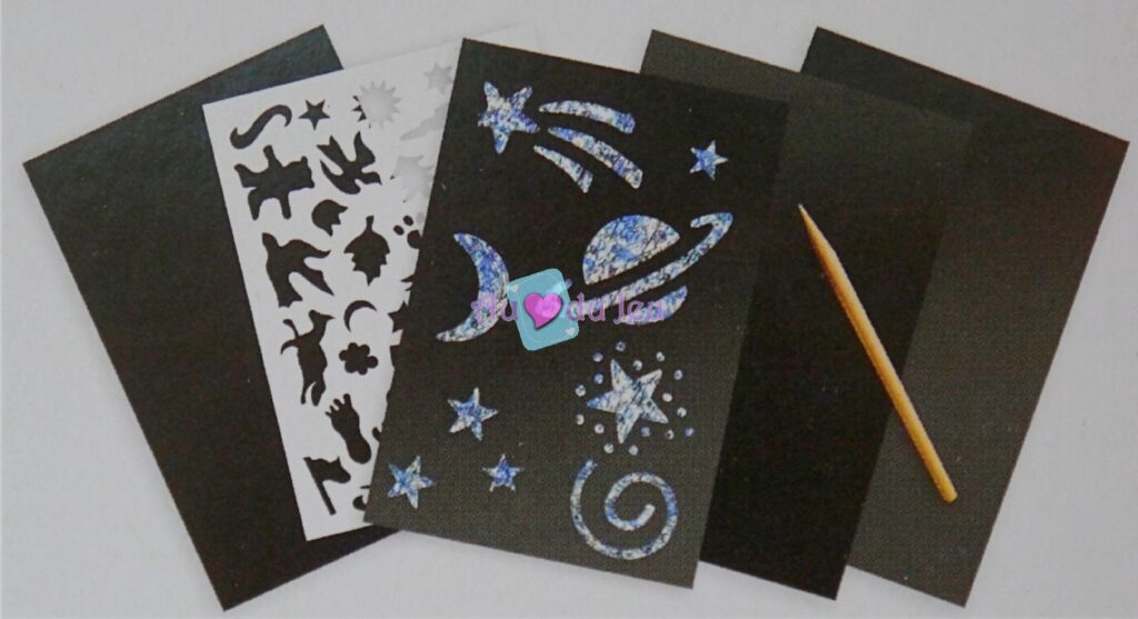 BETESSIN – Kit De 48 Cartes à Gratter Halloween Arc-en-ciel Avec Bâtons En Bambou Et Rubans Colorés