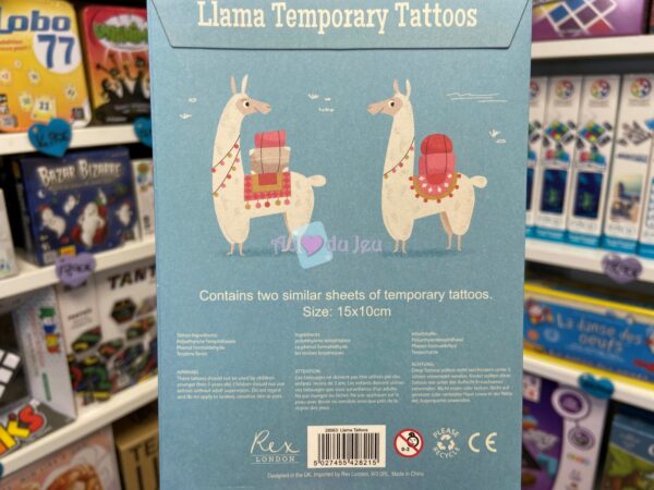 tatouages temporaires lama 5778 2 Rex London